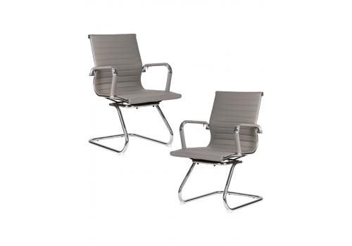  Набор 2 шт Офисное кресло для посетителей DOBRIN CODY, серый, фото 1 