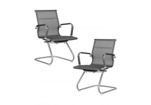  Набор 2 шт Офисное кресло для посетителей DOBRIN CODY MESH, серый, фото 1 