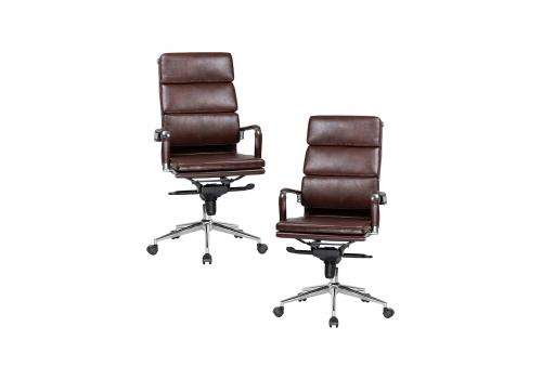  Набор 2 шт Офисное кресло для руководителей DOBRIN ARNOLD, коричневый, фото 1 