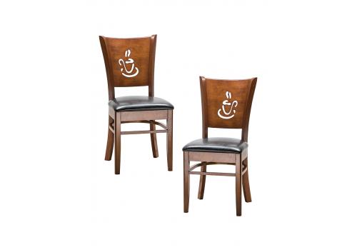  Набор 2 шт Стул обеденный DOBRIN JERRY, шоколад, чёрный, фото 1 