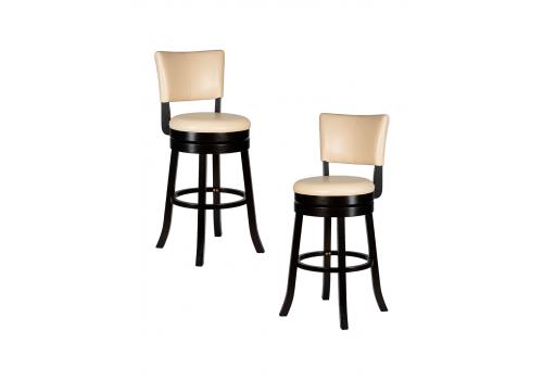 Набор 2 шт Вращающийся полубарный стул DOBRIN JOHN COUNTER, капучино, кремовый, фото 1 