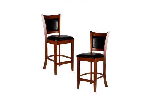  Набор 2 шт Стул полубарный DOBRIN GARRY COUNTER, шоколад, черный, фото 1 