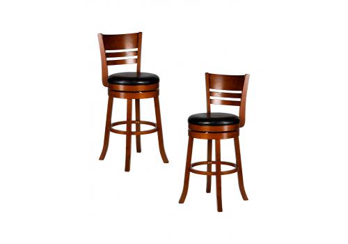  Набор 2 шт Вращающийся полубарный стул DOBRIN WILLIAM COUNTER, шоколад, черный, фото 1 