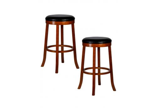  Набор 2 шт Круглый барный табурет DOBRIN BOB BAR, шоколад, черный, фото 1 