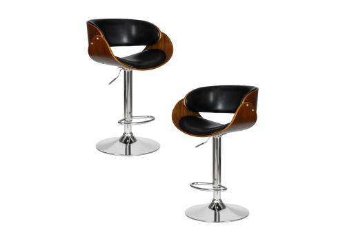  Набор 2 шт Стул барный DOBRIN JOHN, цвет сиденья черный глянец PU ABD 002, фото 1 