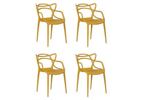  Набор 4 шт Стул обеденный DOBRIN MASTERS, горчичный (Y-03), фото 1 