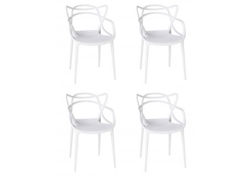  Набор 4 шт Стул обеденный DOBRIN MASTERS, белый (W-02), фото 1 