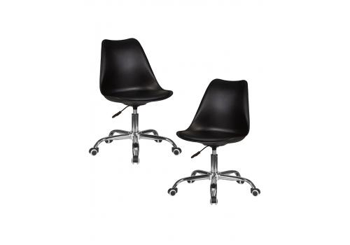  Набор 2 шт Офисное кресло для персонала DOBRIN MICKEY, чёрный, фото 1 