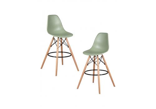  Набор 2 шт Стул барный DOBRIN DSW BAR, ножки светлый бук, цвет мятный (NX-G-09), фото 1 