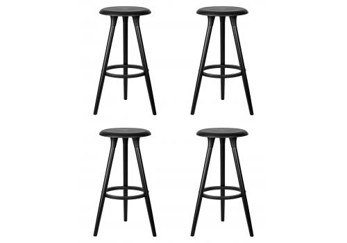  Набор 4 шт Стул барный DOBRIN ROYCE BLACK, чёрный (B-03), фото 1 