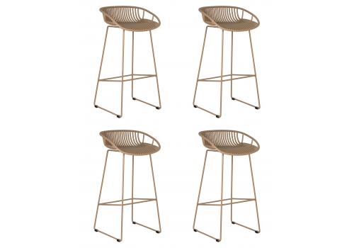  Набор 4 шт Стул барный DOBRIN FRANK, бежевый, фото 1 