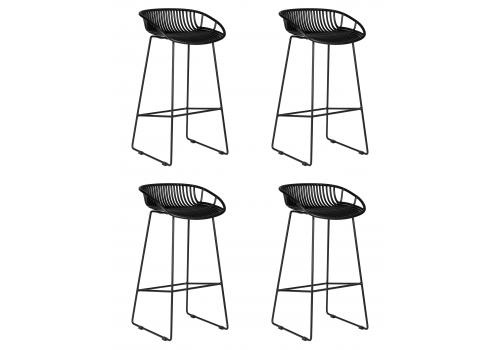  Набор 4 шт Стул барный DOBRIN FRANK, черный, фото 1 