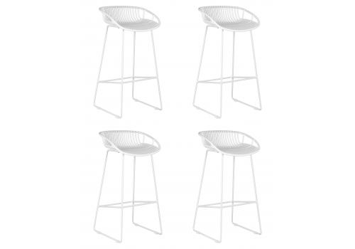  Набор 4 шт Стул барный DOBRIN FRANK, белый, фото 1 