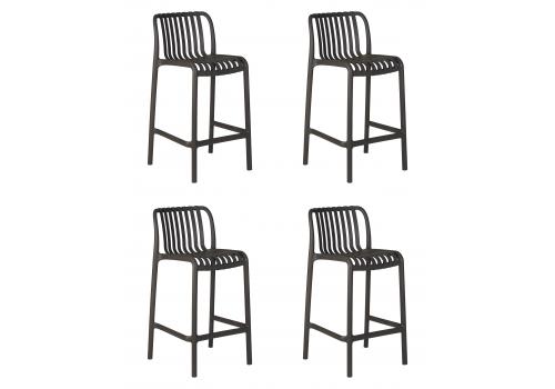  Набор 4 шт Стул полубарный DOBRIN CHLOE, темно-серый, фото 1 