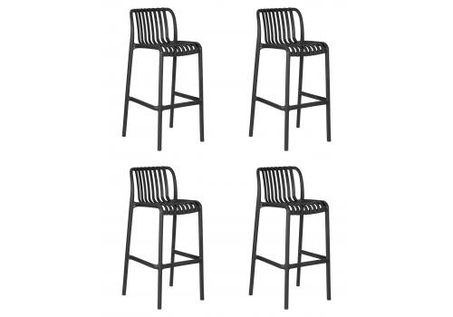  Набор 4 шт Стул барный DOBRIN CHLOE BAR, темно-серый, фото 1 