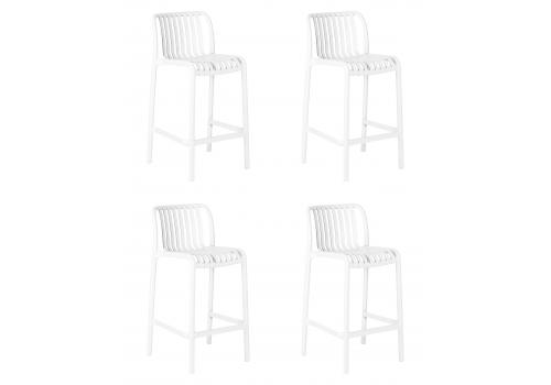  Набор 4 шт Стул полубарный DOBRIN CHLOE, белый, фото 1 
