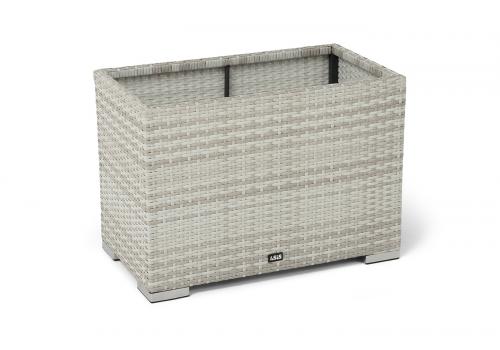  "Лунго" кашпо для цветов большое плетеное из искусственного ротанга, цвет бежевый, фото 3 