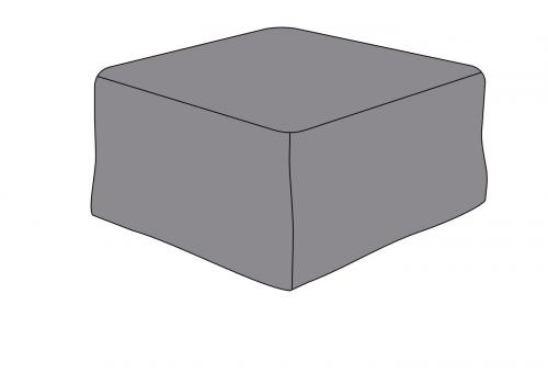  Защитный чехол на журнальный столик/оттоманку Лунго, 74×74×38 см, темно-серый, фото 1 