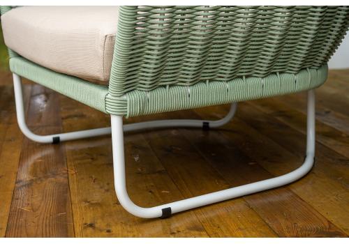  "Фиджи" лаунж-зона 5-местная плетеная из роупа (веревки), каркас алюминиевый светло-серый, роуп зеленый (4204), фото 17 