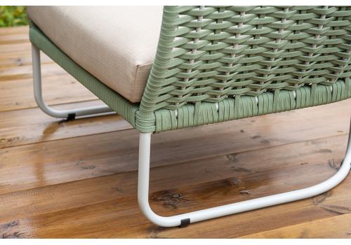  "Фиджи" лаунж-зона 5-местная плетеная из роупа (веревки), каркас алюминиевый светло-серый, роуп зеленый (4204), фото 21 
