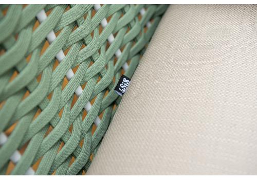  "Фиджи" лаунж-зона 5-местная плетеная из роупа (веревки), каркас алюминиевый светло-серый, роуп зеленый (4204), фото 23 