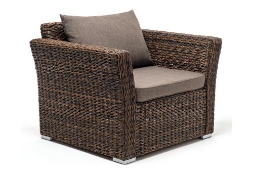  "Капучино" кресло из искусственного ротанга (гиацинт), цвет коричневый, фото 3 