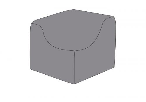  Защитный чехол на модуль Лунго угловой 86×86×65 см, цвет темно-серый, фото 1 