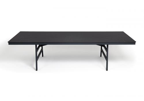  "Рио" стол из HPL 300х120см, цвет столешницы "черный мрамор", угол R3мм, фото 2 