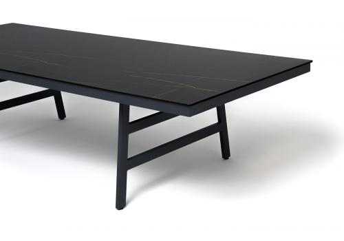  "Рио" стол из HPL 300х120см, цвет столешницы "черный мрамор", угол R3мм, фото 4 