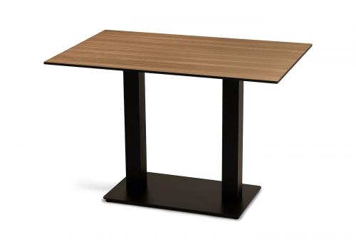  "Каффе" стол из HPL 110х70см, цвет "дуб", подстолье стальное двойное, фото 3 