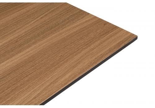  "Каффе" стол из HPL 110х70см, цвет "дуб", подстолье стальное двойное, фото 5 