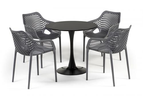  "Беллини" обеденная группа на 4 персоны, цвет темно-серый, фото 2 