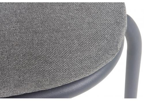  "Кастелло" стул плетеный из роупа, каркас из стали темно-серый (RAL7024) муар, ткань темно-серая 027, фото 8 