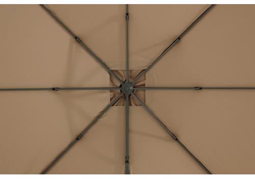  "Фабриано" зонт двухкупольный 3x3м на алюминиевой опоре, тент темно-серый, фото 4 