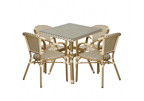  "Кабри" плетеный стол из искусственного ротанга, цвет бежево-коричневый, фото 3 