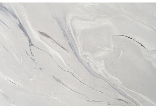  "Женева" интерьерный стол из HPL шестиугольный, D50, H35, цвет "мрамор пепел", каркас из стали белый муар, фото 5 