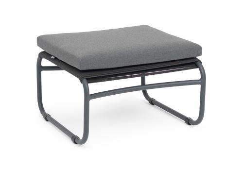  "Ането" пуф плетеный из роупа, каркас алюминий темно-серый (RAL7024) муар, роуп темно-серый круглый, фото 3 