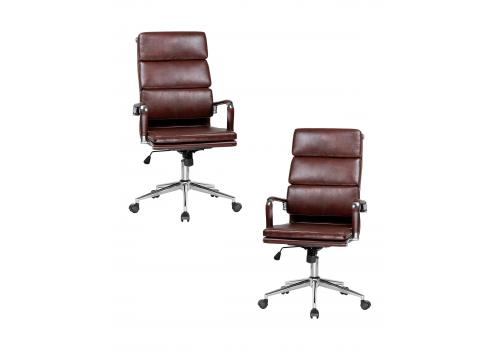 Набор 2 шт Офисное кресло для руководителей DOBRIN ARNOLD, коричневый, фото 1 