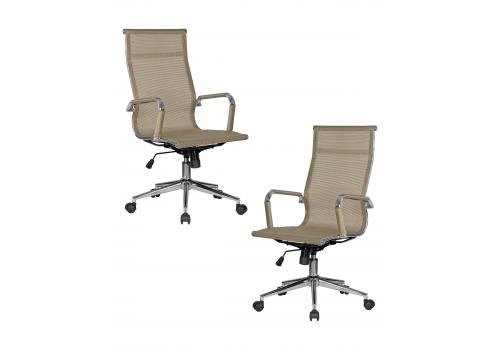  Набор 2 шт Офисное кресло для персонала DOBRIN CARTER, бежевый (22039), фото 1 