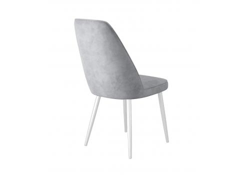  Стул DikLine 327 поворотный B22 GREY, ножки белые, фото 3 