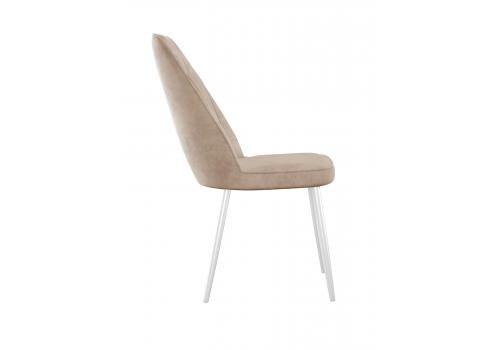  Стул DikLine 327 поворотный B03 BEIGE, ножки белые, фото 4 