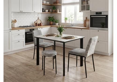  Стол DikLine SKT90 Керамика YB8020125BG ONYX/подстолье черное/опоры черные, фото 5 