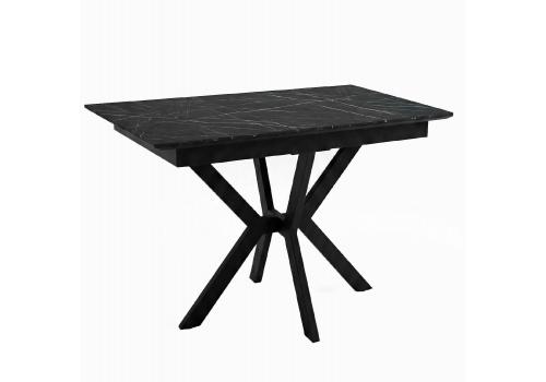  Стол DikLine DI100 Камень Пьетра Гриджиа чёрный/опоры черные (2уп.), фото 1 