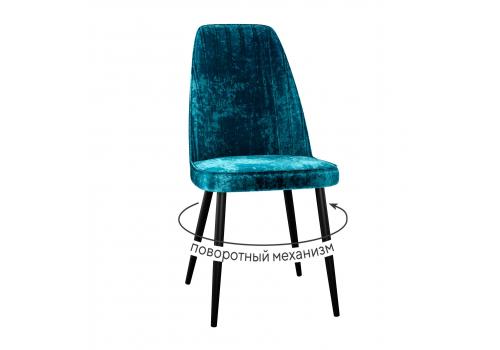  Стул DikLine 327 поворотный M19 бирюза, ножки черные, фото 1 