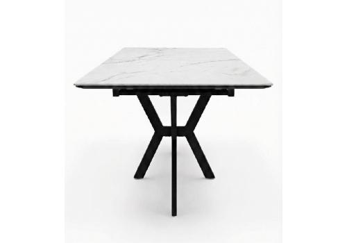  Стол DikLine DI100 Мрамор Кристал белый/опоры черные (2уп.), фото 3 