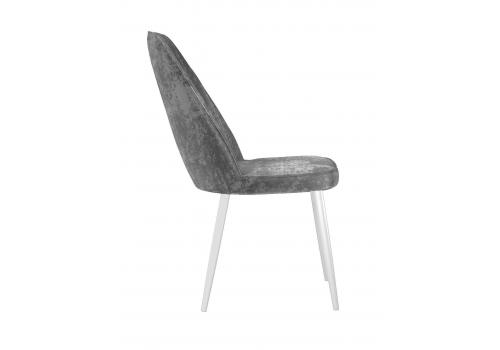  Стул DikLine 327 поворотный M13 светло-серый, ножки белые, фото 2 