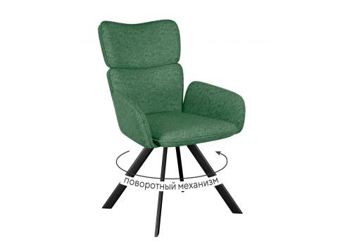  Стул DikLine 501 поворотный NS Pine зеленый, ножки черные, фото 1 