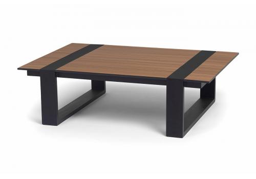  "Тулон" журнальный стол 120х85, H35 см из HPL, цвет "дуб", каркас черный (RAL9005) муар, фото 2 