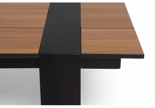  "Тулон" журнальный стол 120х85, H35 см из HPL, цвет "дуб", каркас черный (RAL9005) муар, фото 3 