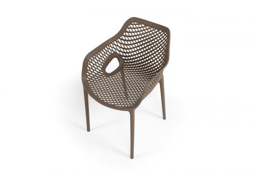  "Беллини" стул пластиковый, цвет бежево-коричневый, фото 4 